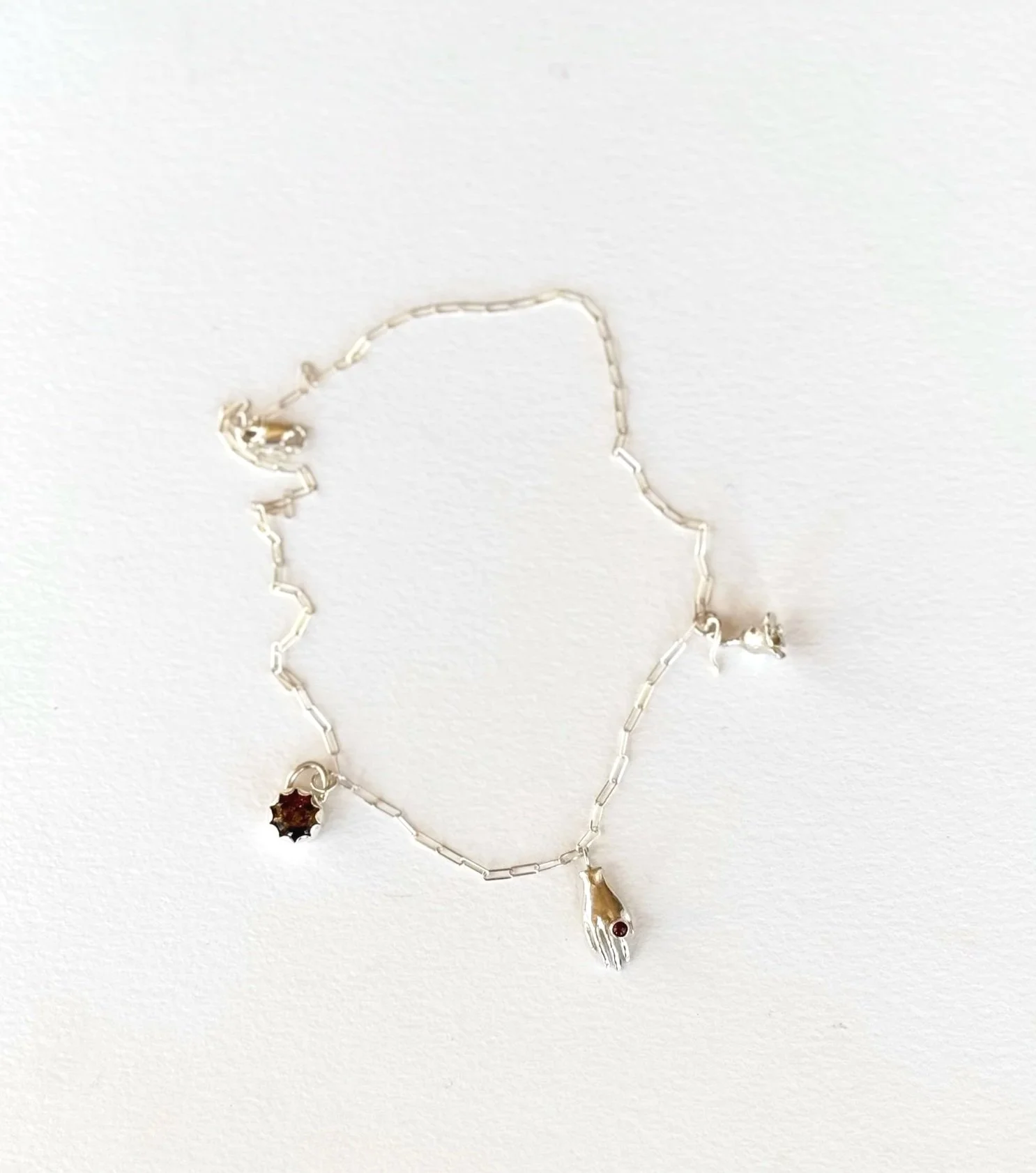 READY TO SHIP Amber Charm Necklace