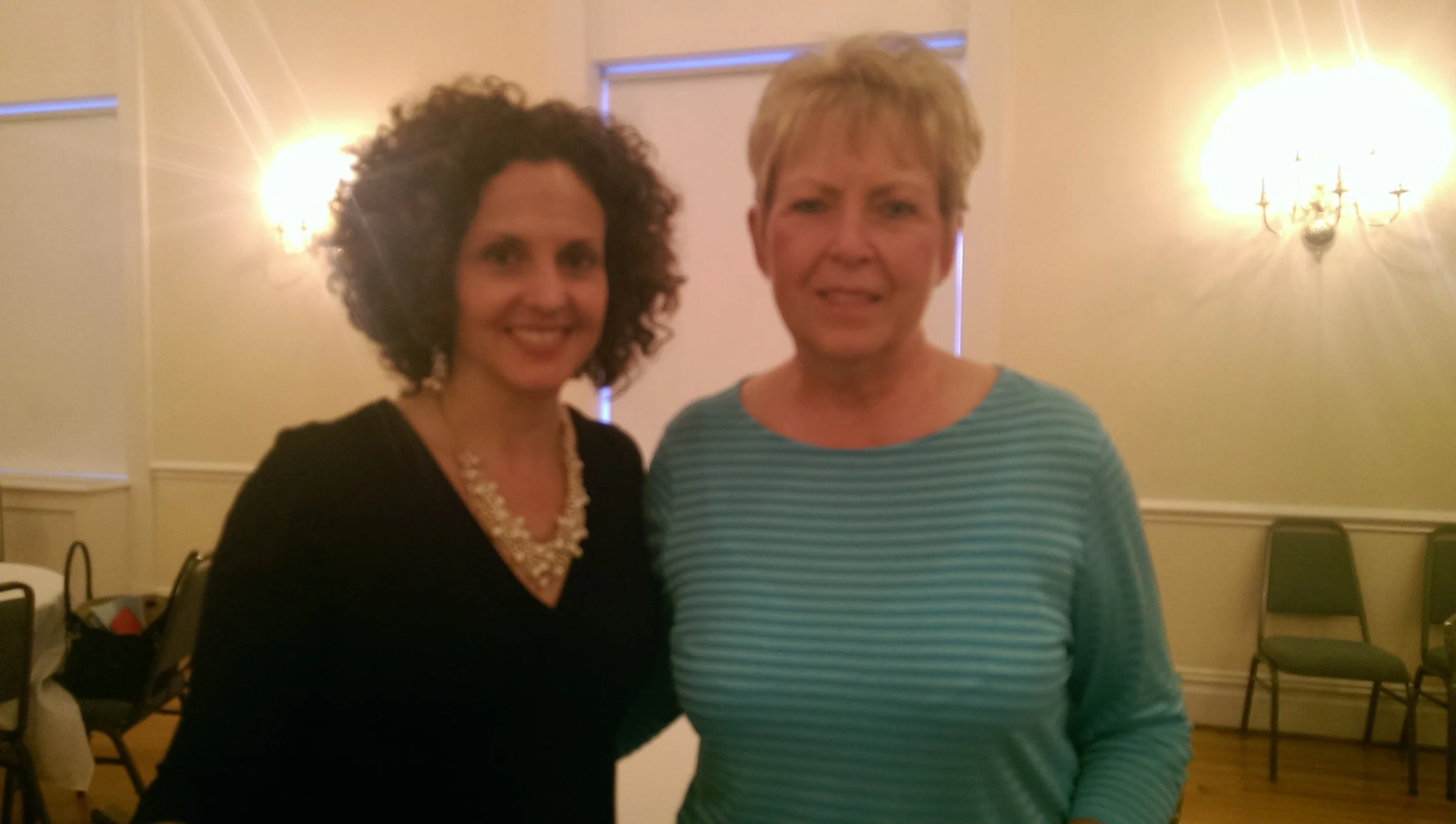 MMC Spring 2014 Chorus Conductor Michelle DeFrancesco Bythrow and MMC soprano soloist Jeannine Marks.
