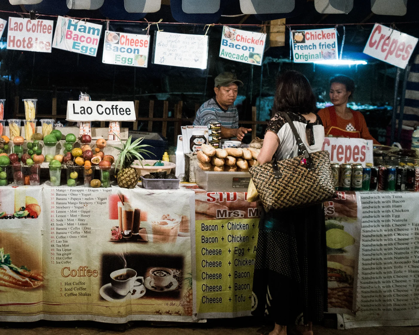 6. Night market sandwich stall