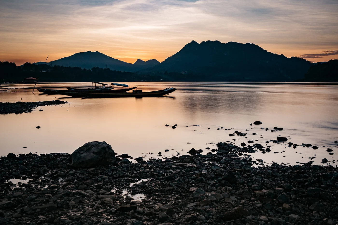21. Mekong sunset in Luang Prabang
