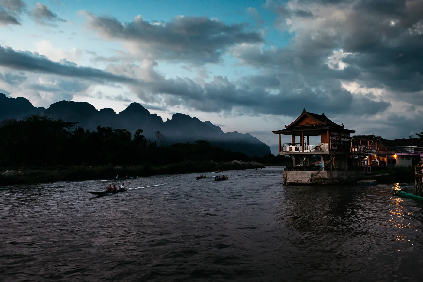 53. Misty mountaintops on the Nam Xong River
