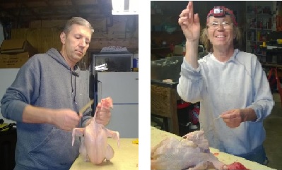  Gramma's Grass Acres , the Lynch's, processing chickens!