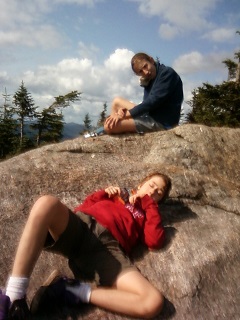 Boys lounging on Porter Mt 