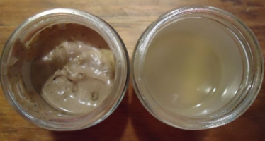 The finished sunscreen and sun repair remedy.