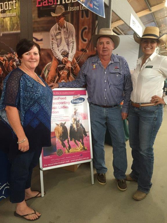 Classic Ladies Foundation raffle Winner Kylie Jordison, Gulargambone, NSW with Rod & Maree