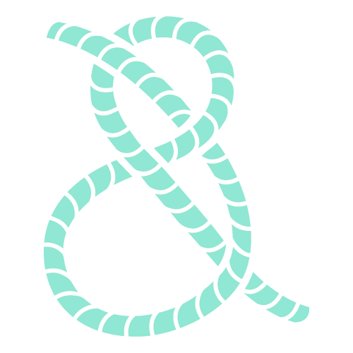 Two & Quarter logo in mint