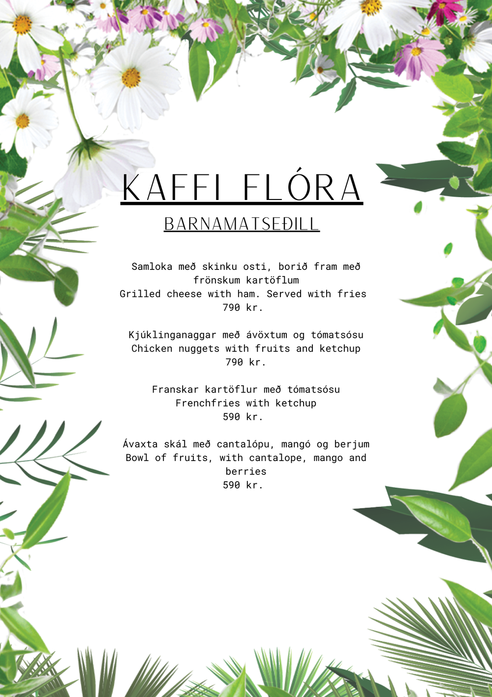 Matseðill — Flóran Café / Bistró