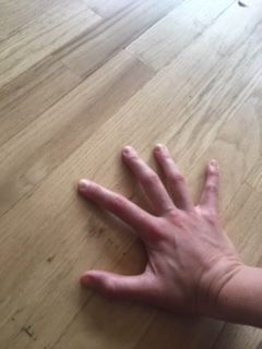 Root down into the 4 corners of your hand, lift up trough the palm and claw your fingertips into the ground