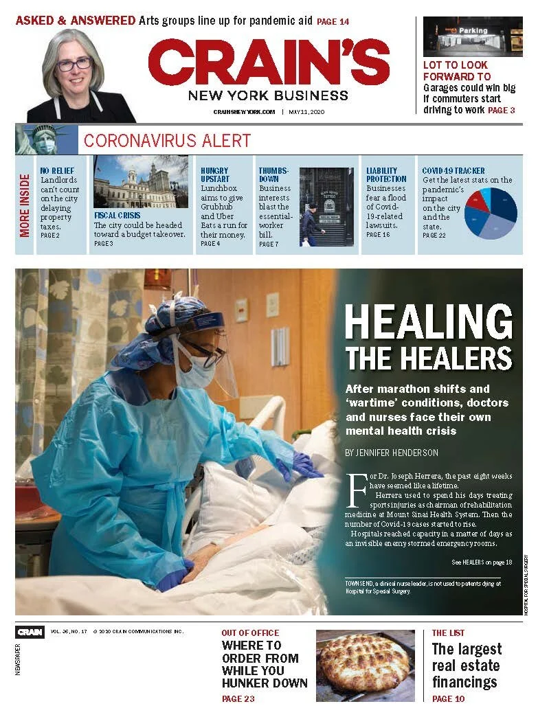 Front Page of Crain's New York