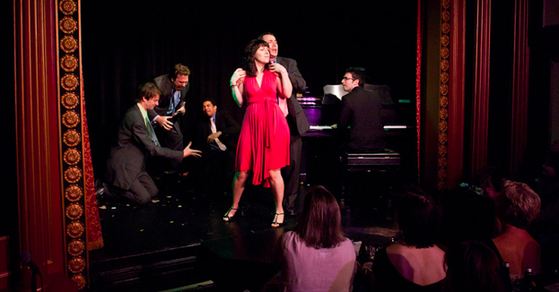 Andrew Resnick playing Broadway's Next Hit Musical at Stage 72 in 2013.
