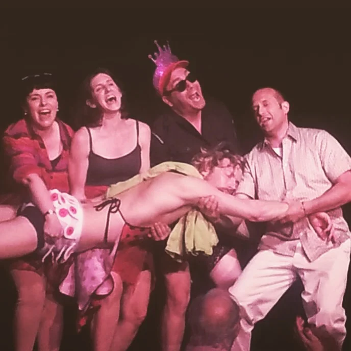 Bringing an audience member onstage to help us lift Robert Z. Grant. Probably wouldn't happen in January