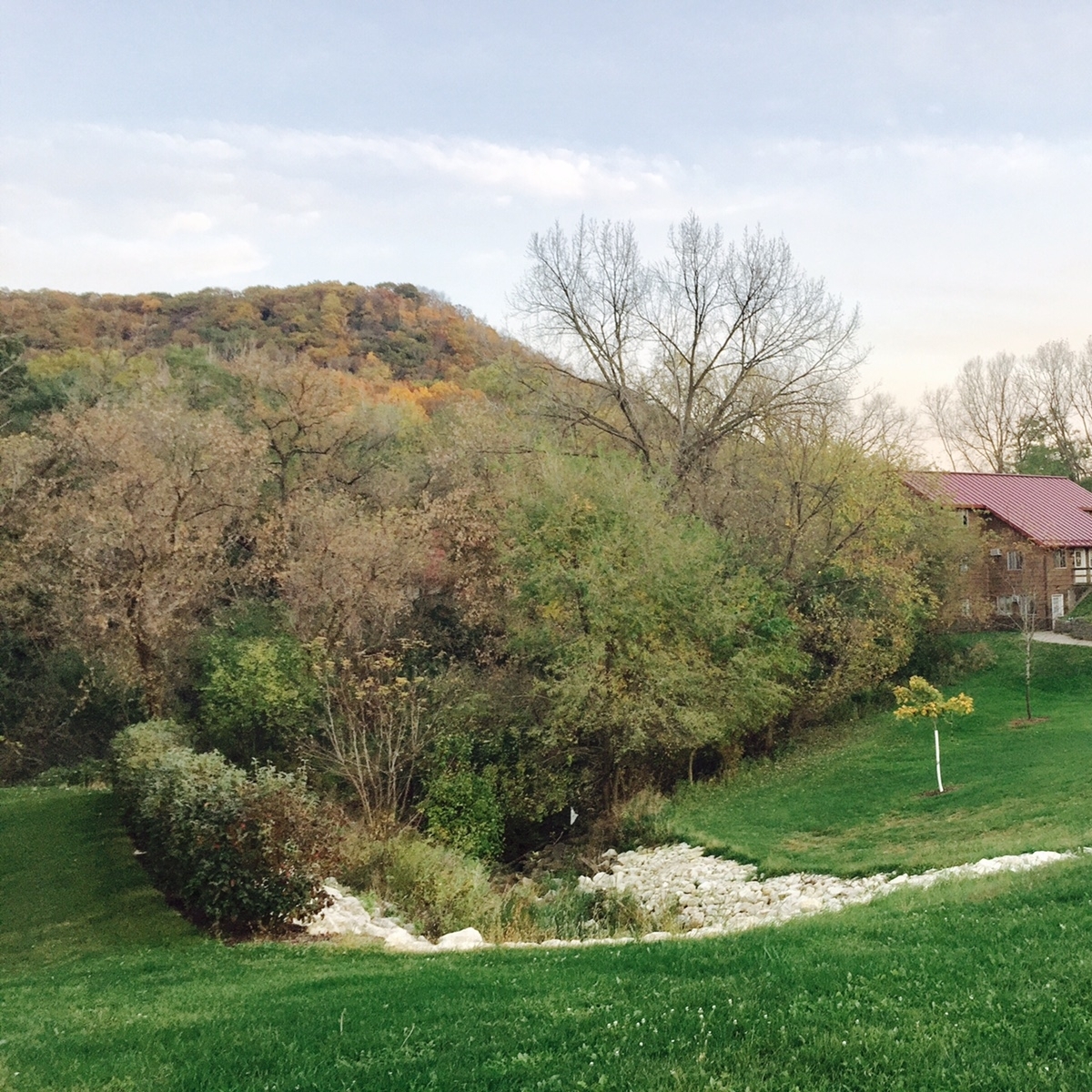 Sloping hills in Winona, MN