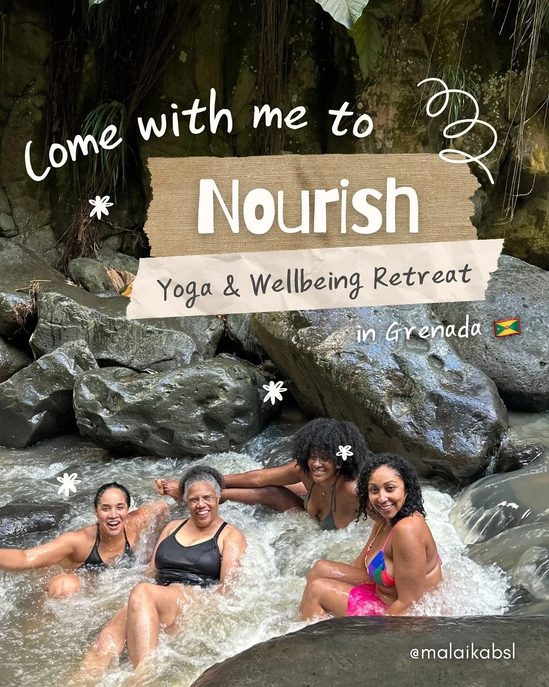 Every December we gather in Grenada for a week of deep rest, joy and connection, and I can&rsquo;t wait to share it with you!

It was so fun collaging this little glimpse of what awaits you at Nourish Retreat Dec 1&ndash;7 at @truebluebayresort. 

Da