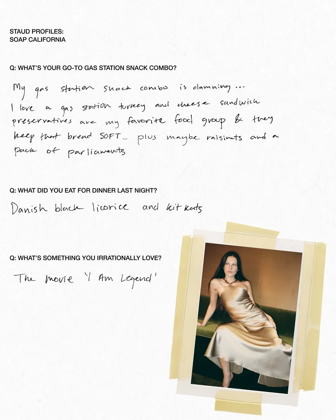 SOAP FOR STAUD CLOTHING PROFILES | FORD MODELS DIGITAL