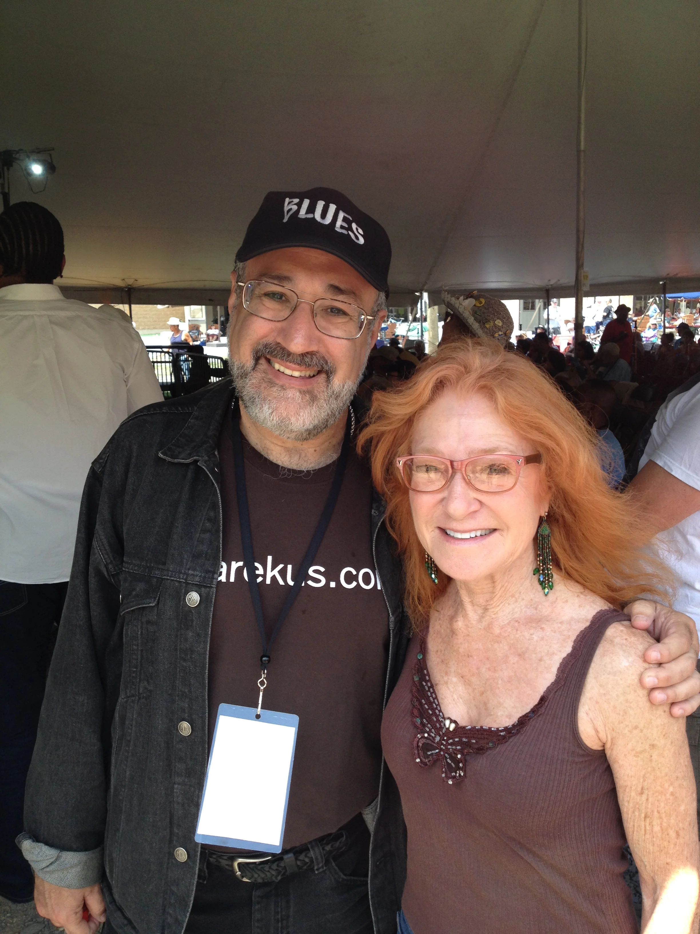 Carol with Alligator Records founder Bruce Iglauer