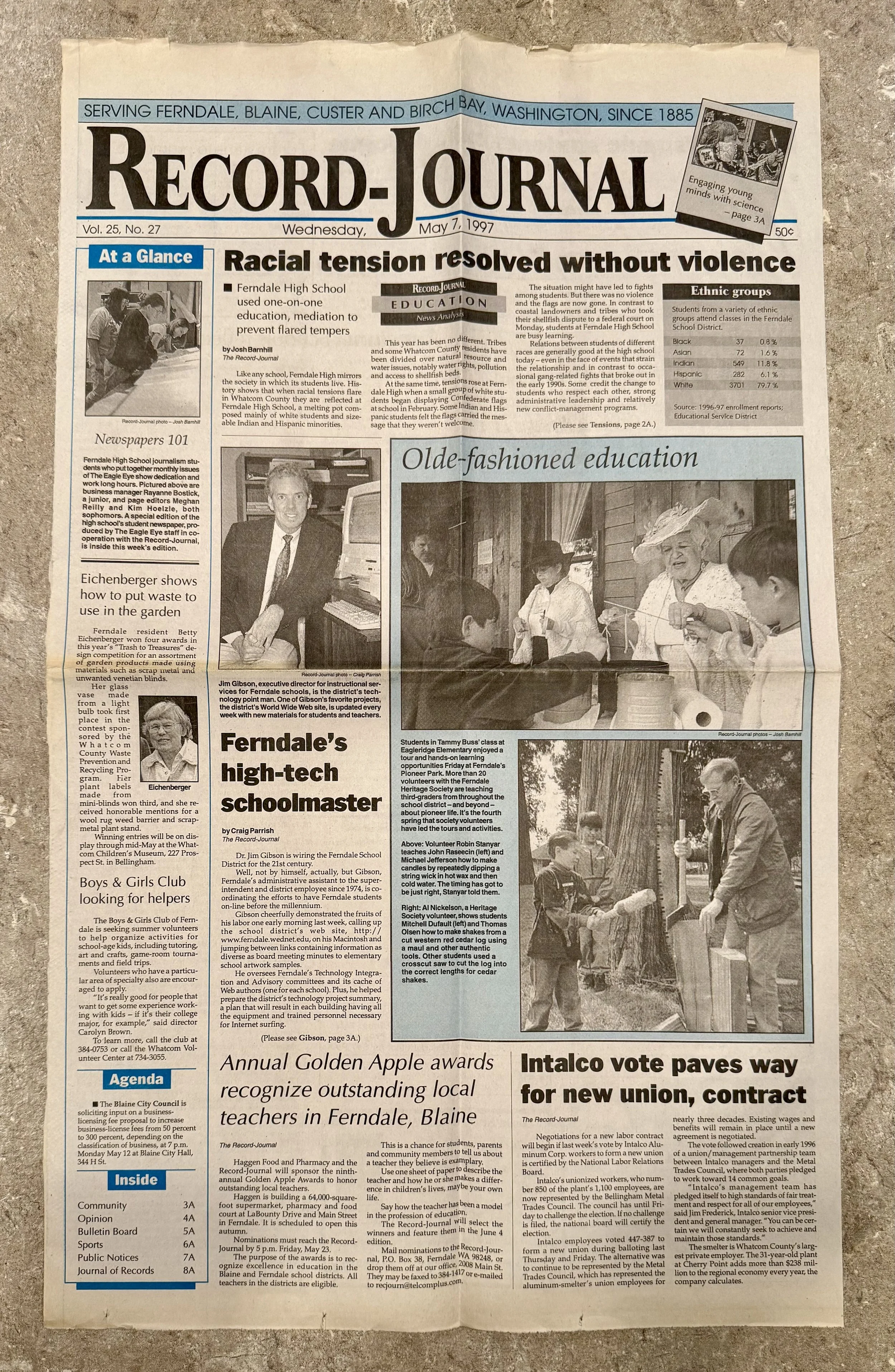 For a while, I was editor of this small-town newspaper.