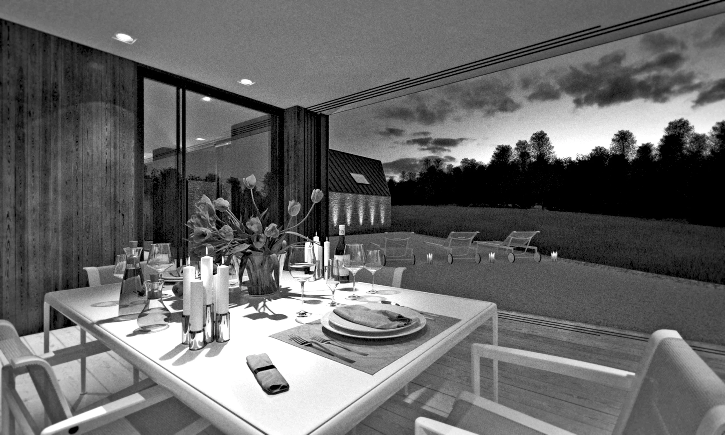dinner on the terrace