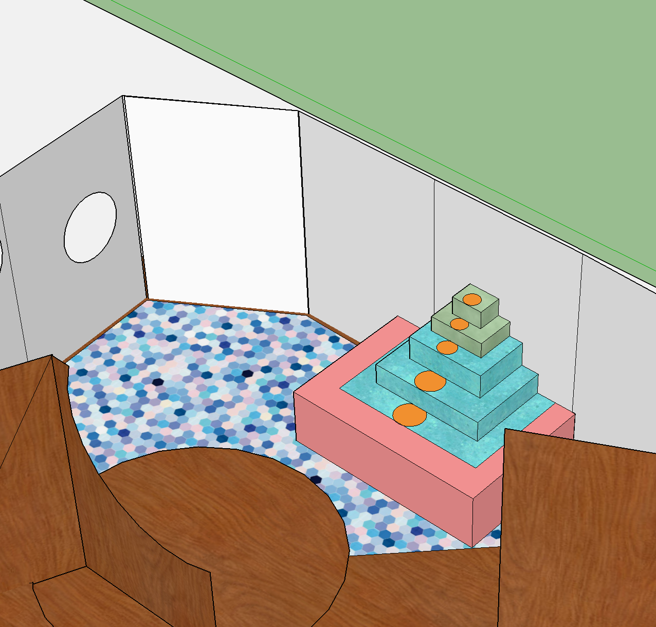 Work in progress design for Show Room: The Language of Living