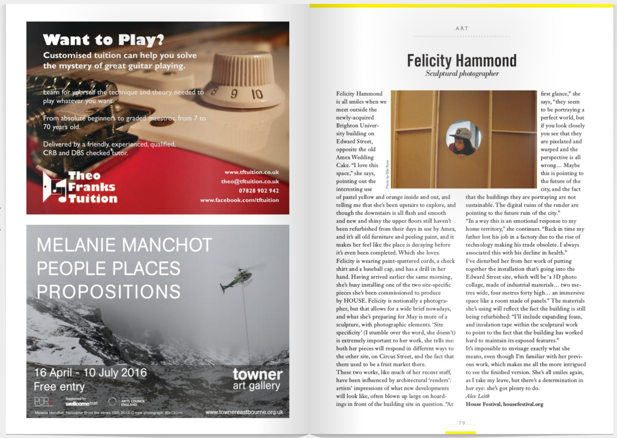 Feature in Viva Brighton (print)