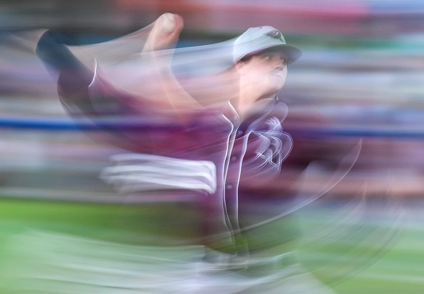   NPPA Monthly News Clip Contest 2nd Place   Raptors pitcher Charlie Royle throws the ball Tuesday, Aug. 8, 2023, during the Raptors’ 10-6 loss to the Pickles in the first game of the WCL Divisional Series at Walker Stadium in Portland. 