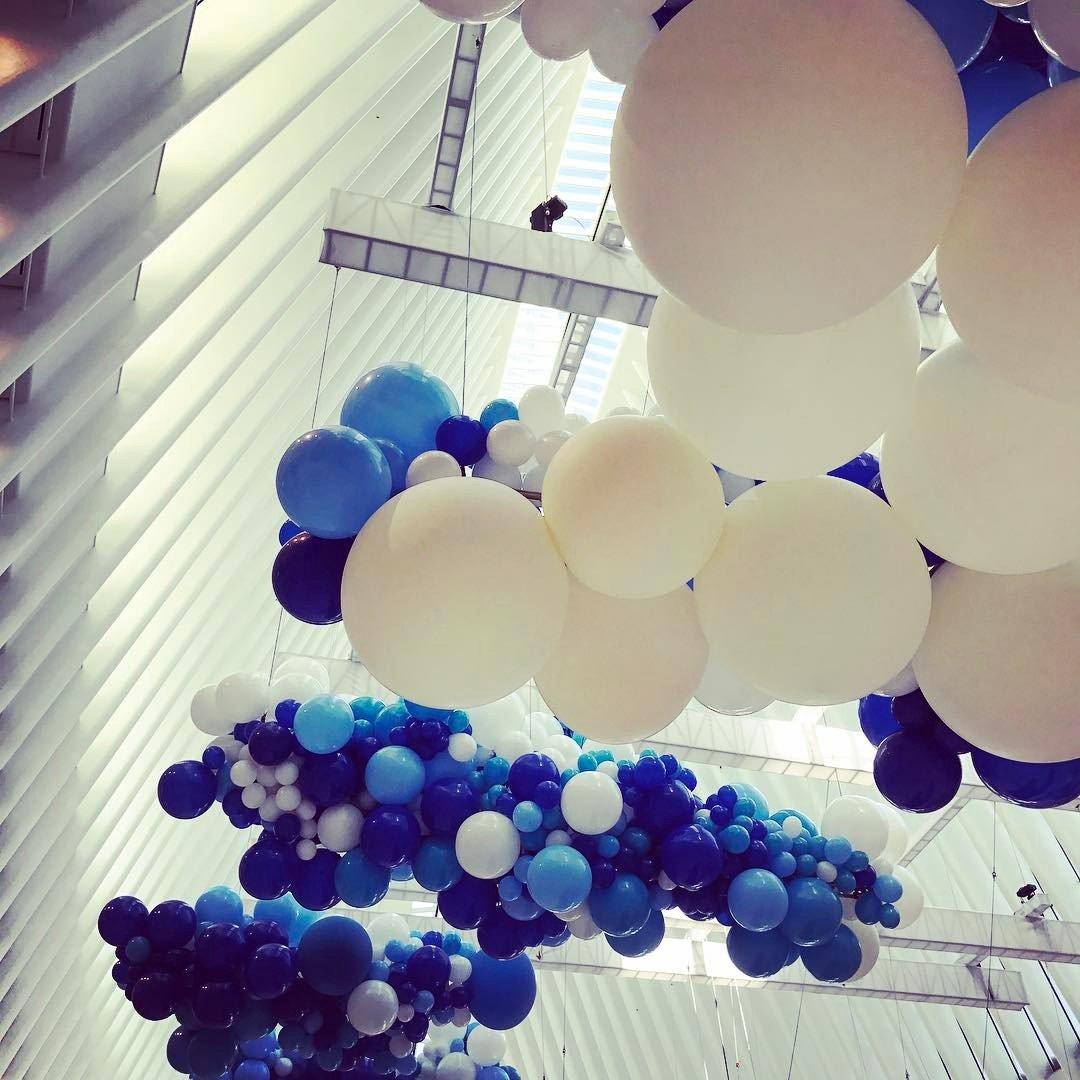 Balloons at the Oculus #balloons #blue #oculusnyc