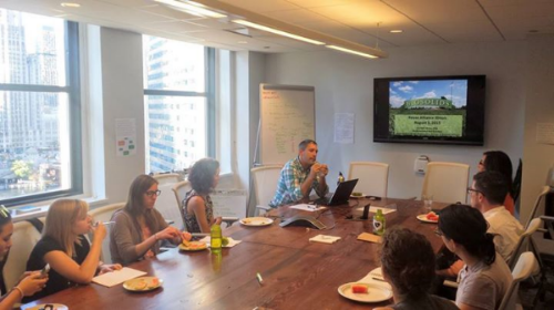 Dominic's presentation brought a great turn-out by non-reuse folks as well, including several employees of Elevate Energy . A big thanks to Delta Institute for hosting our event!