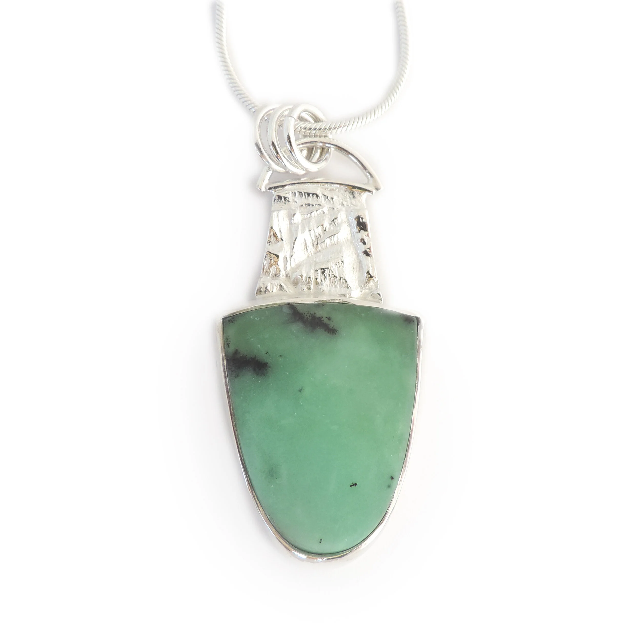 Chalcedony canyon texture pendant 