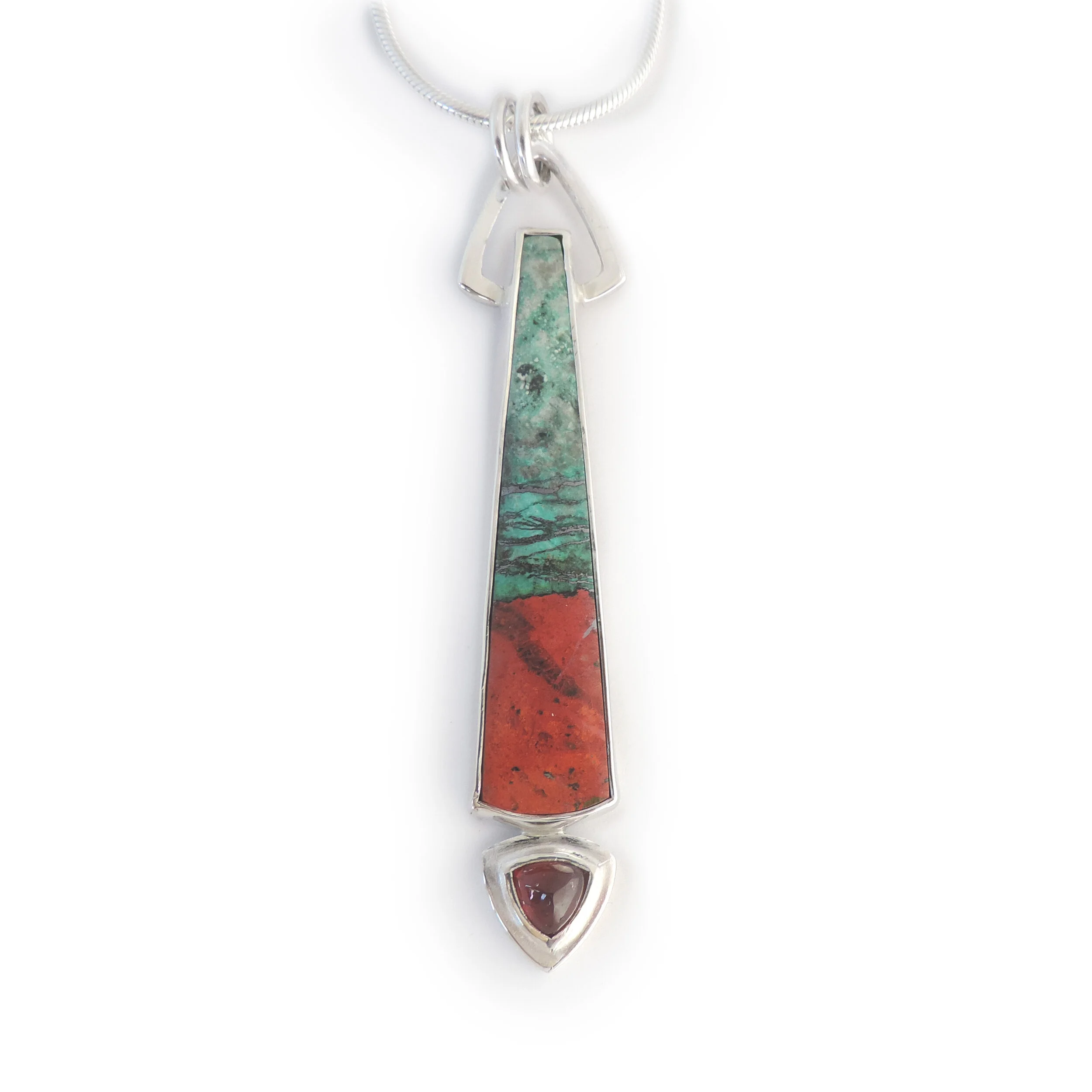Senoran Sunset and trillion garnet pendant