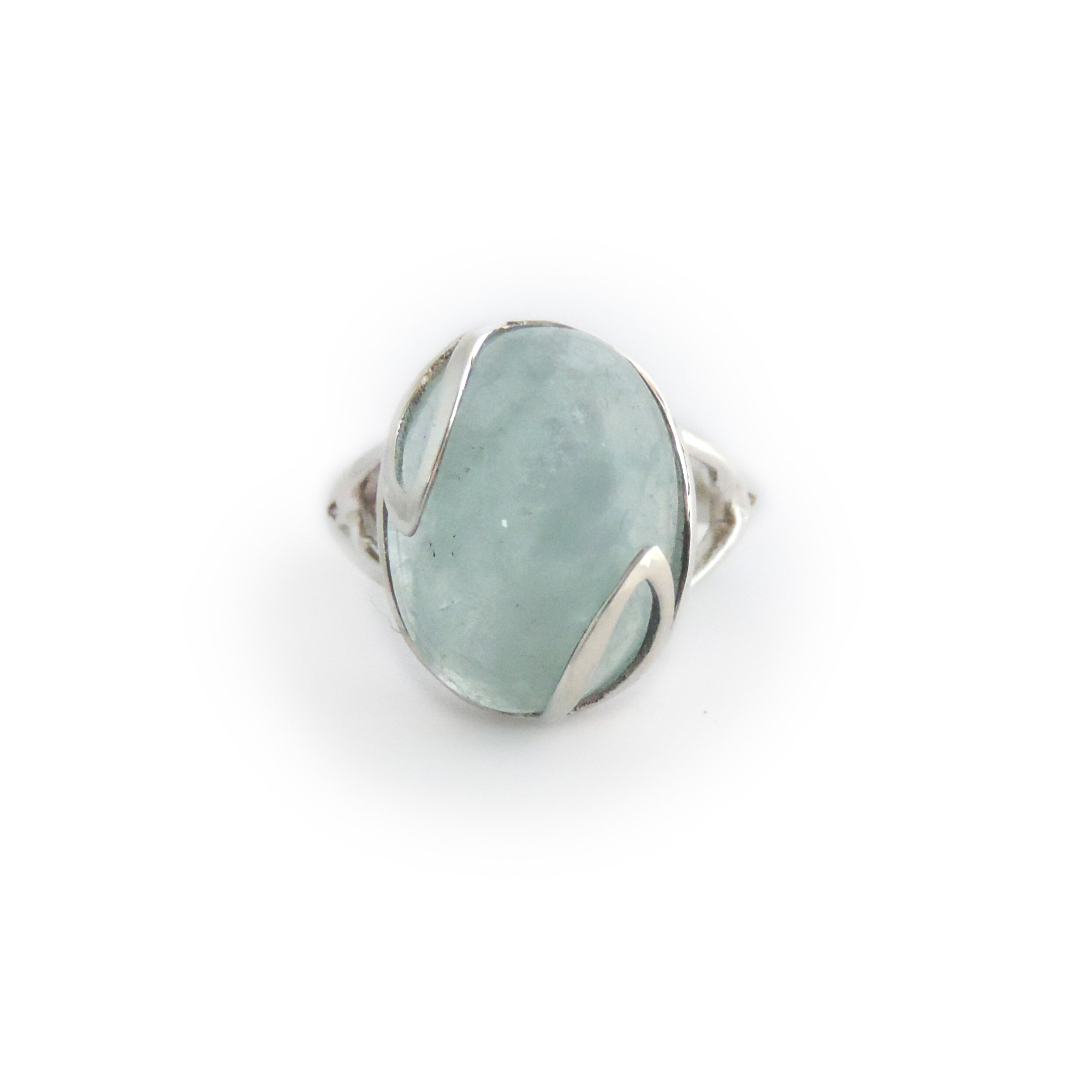 Aquamarine leaf ring