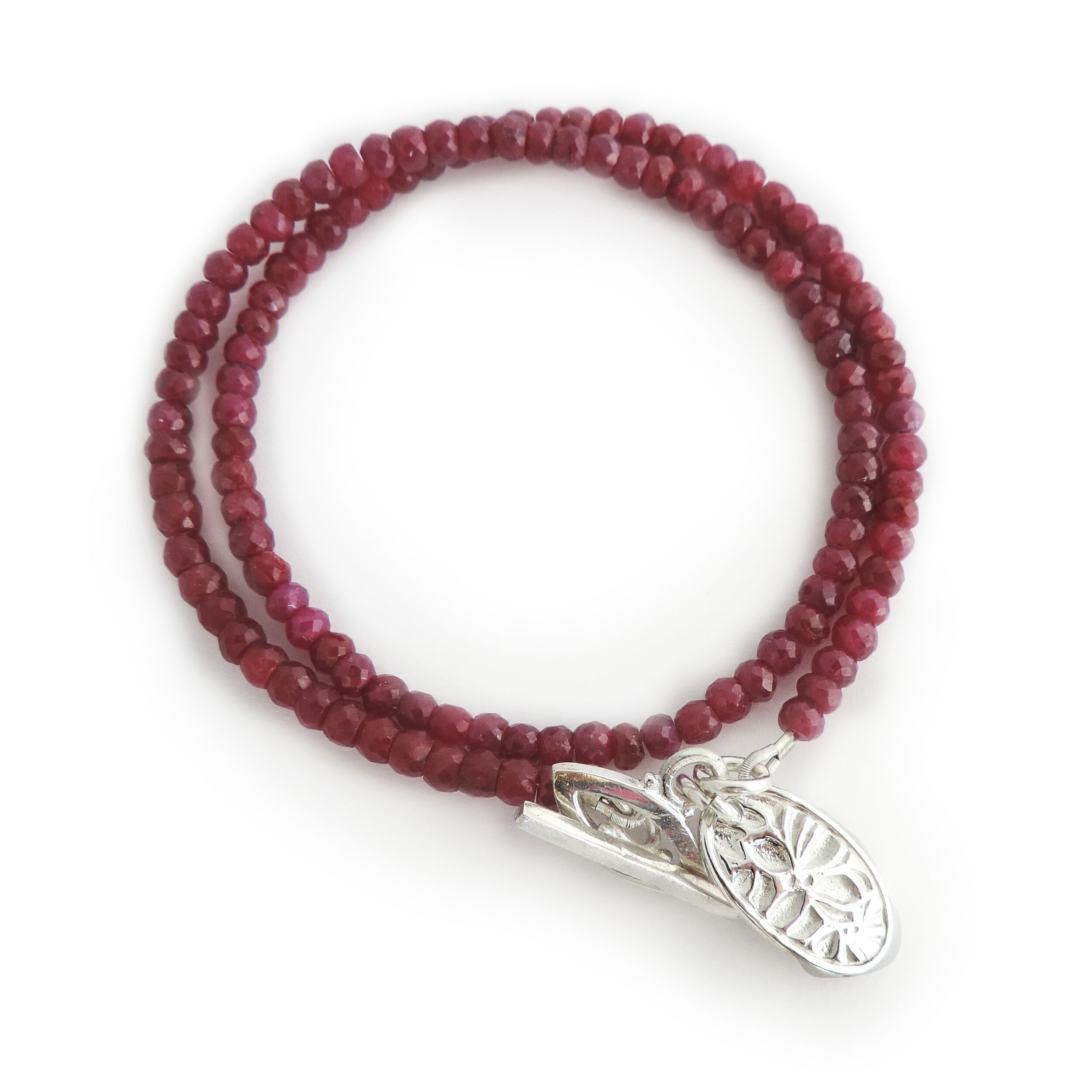 Ruby Rondelle Wrap Bracelet