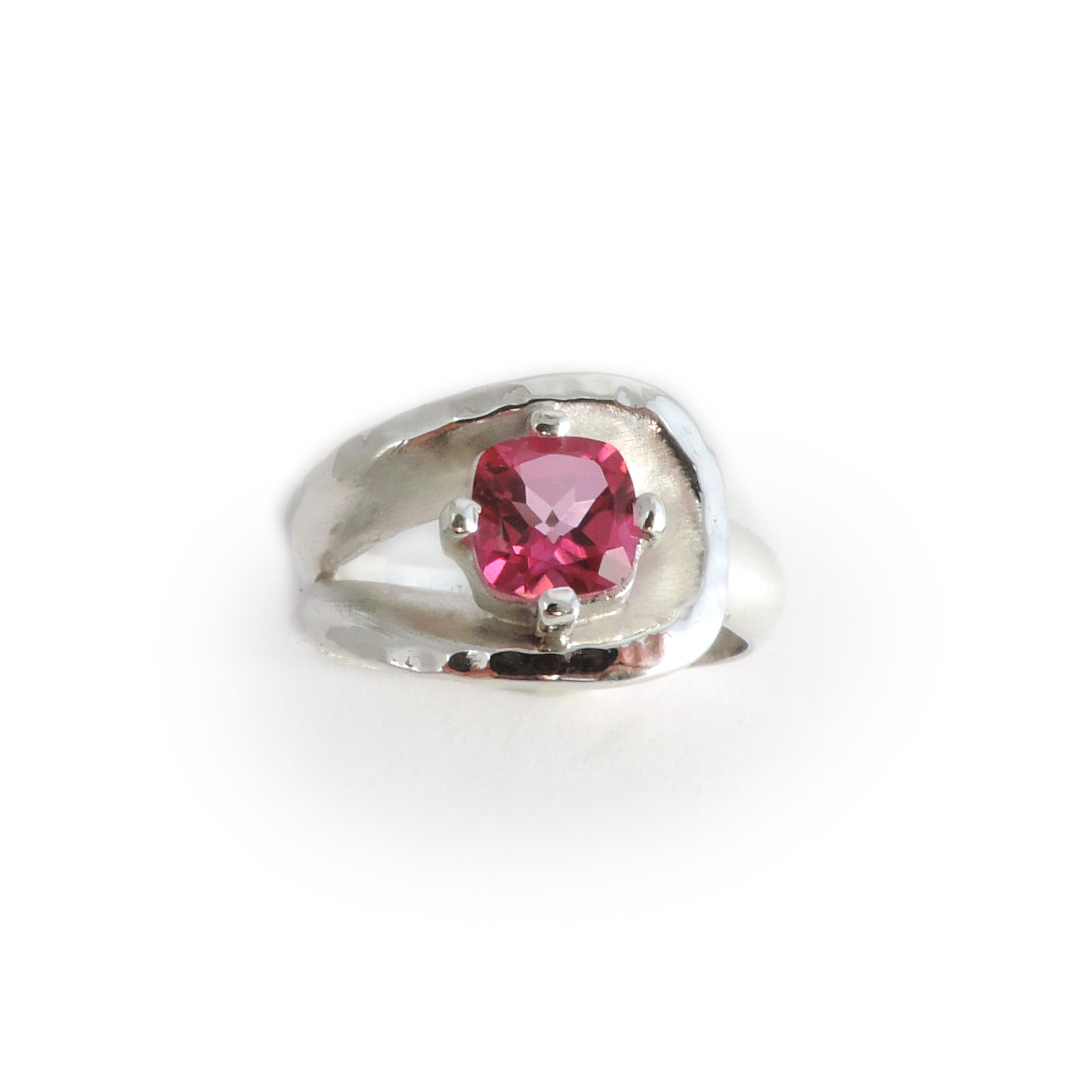 Pink Topaz Loop Ring