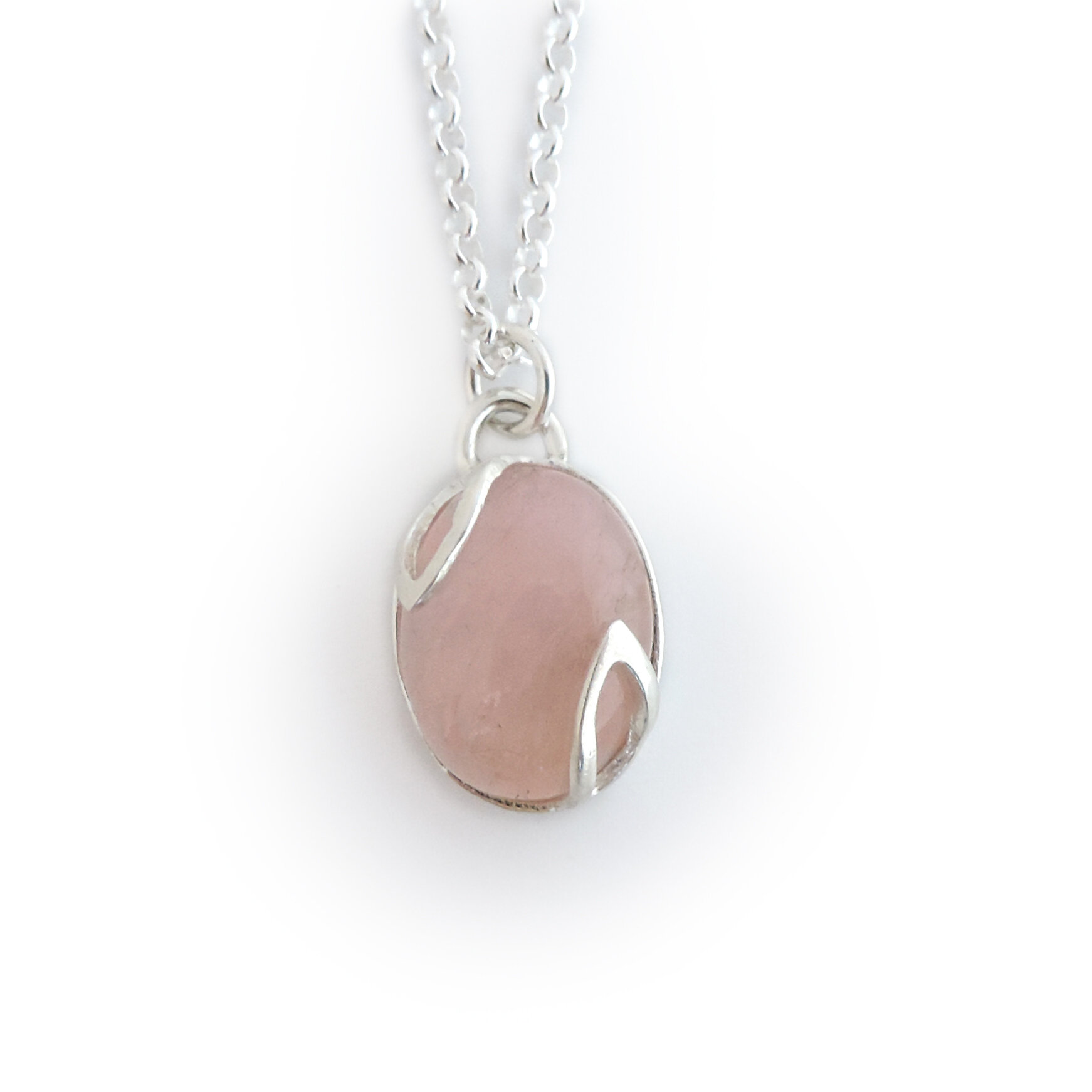 Peach Morganite Leaf Pendant