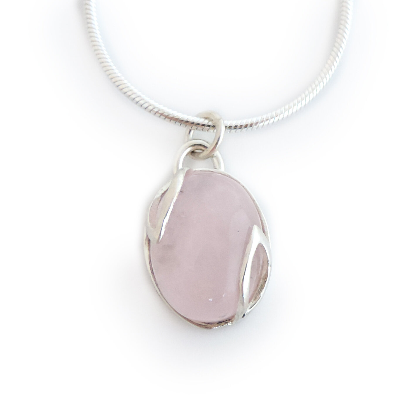Pink Morganite Leaf Pendant