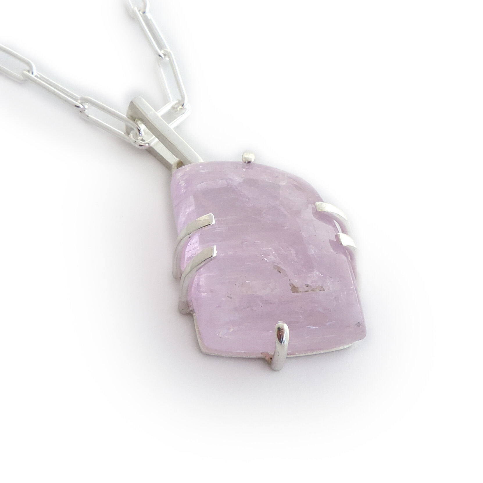 Kunzite Open Back Pendant