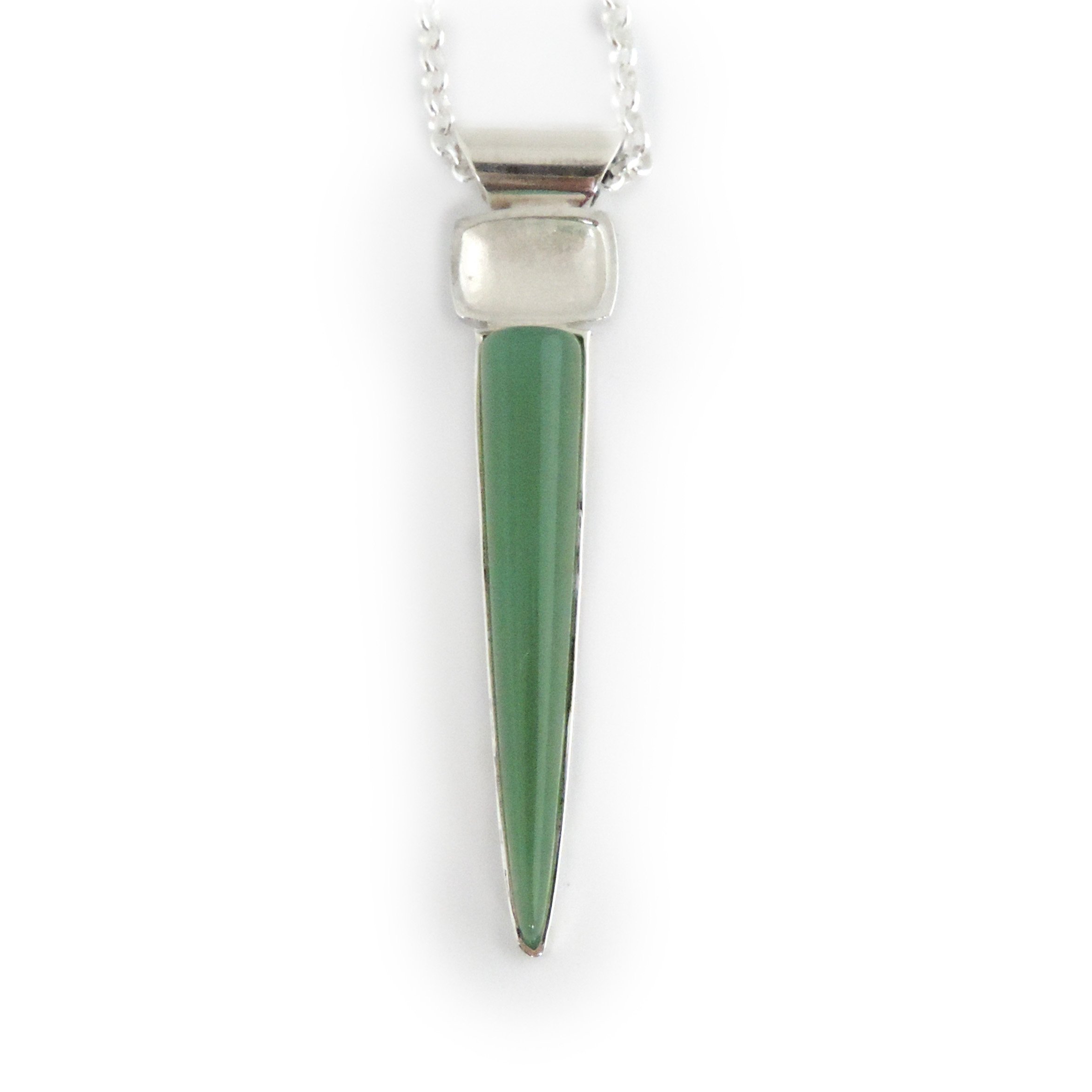 Chrome chalcedony point pendant
