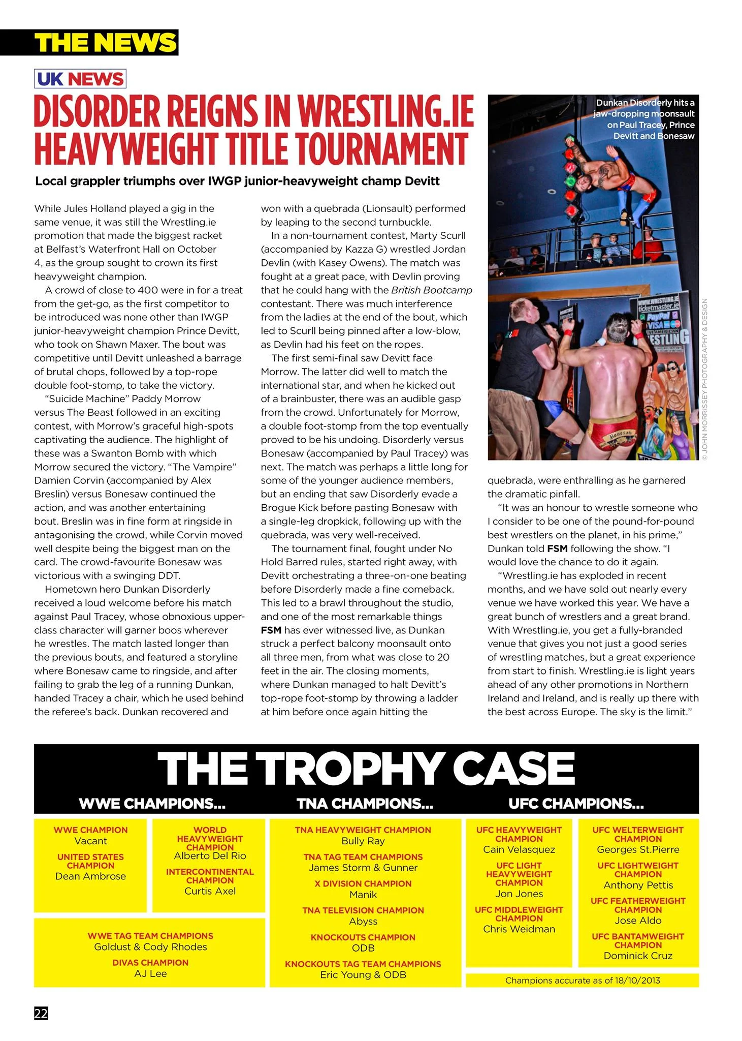 My photography in Fighting Spirit Magazine 2013.