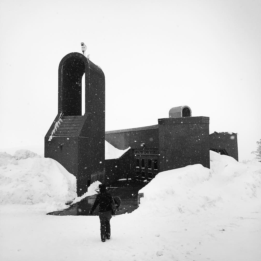 Concrete and Snow. #brutalism #brutalist #winter #oregon #mthood #timberline #wyeast #skiing #architecture