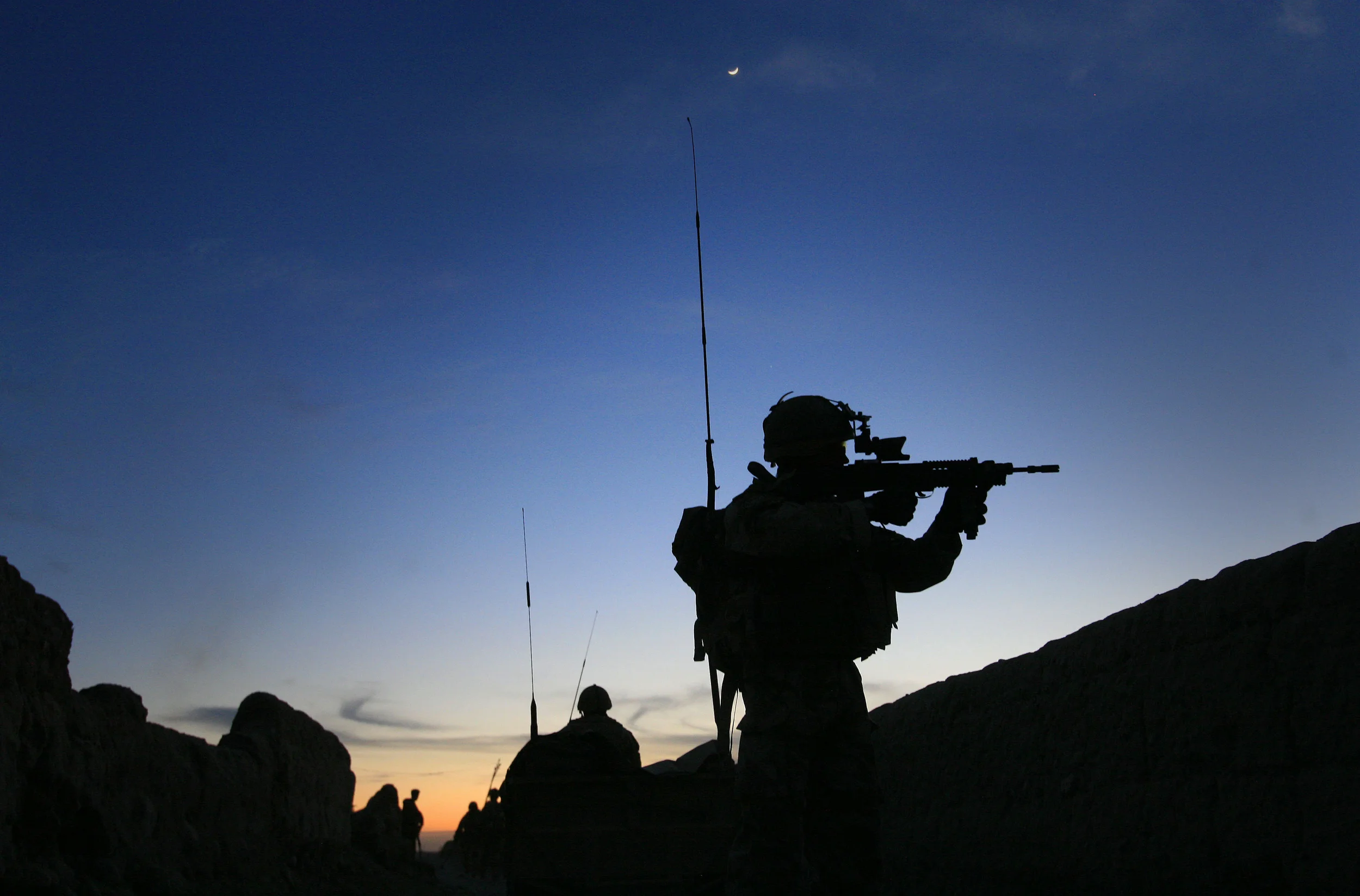  British soldiers of 3 Rifles patrolling in Sangin, Afghanistan, 2010 