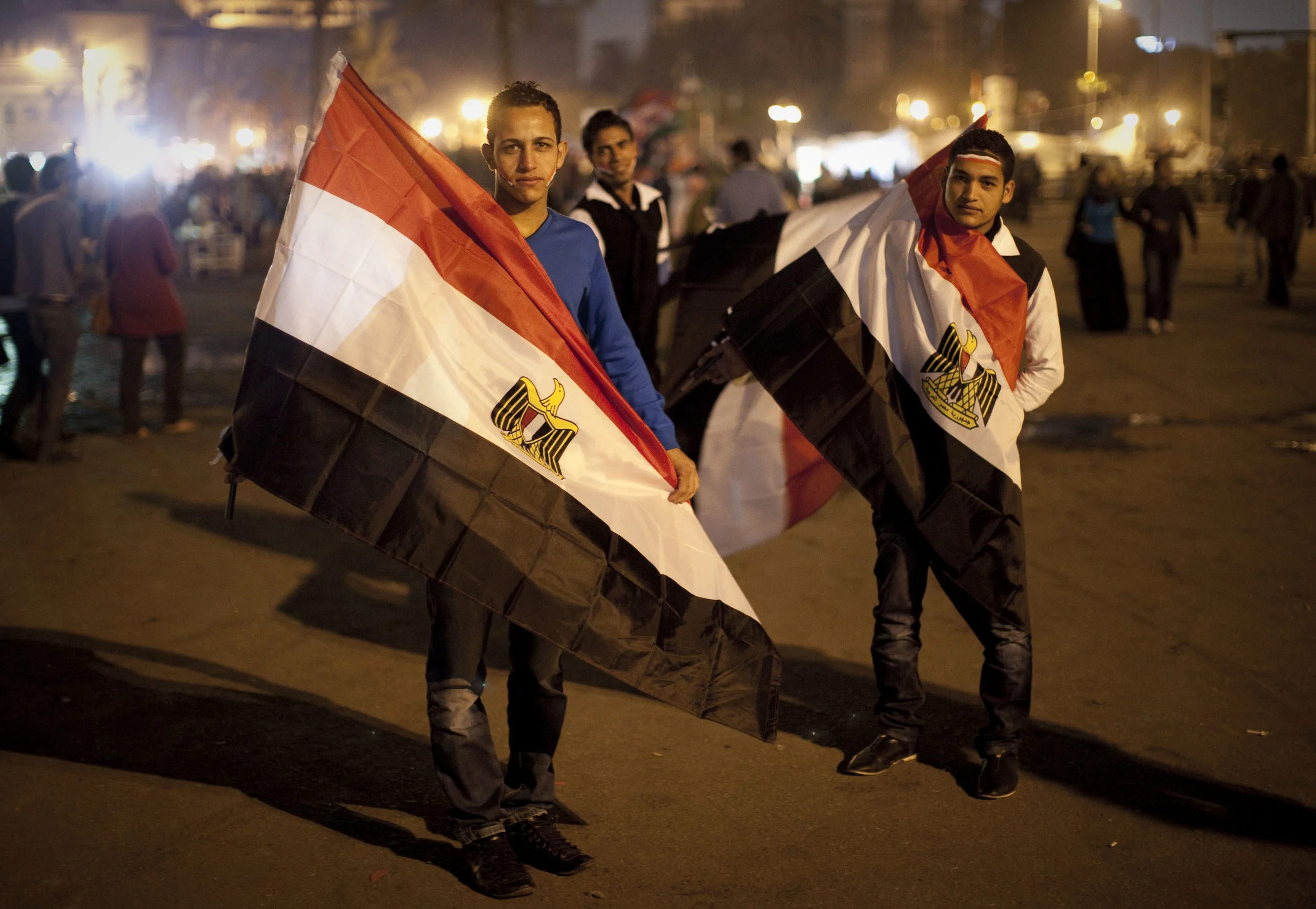 Anti Mubarak protesters, Tahrir square, Cairo, 2011. 