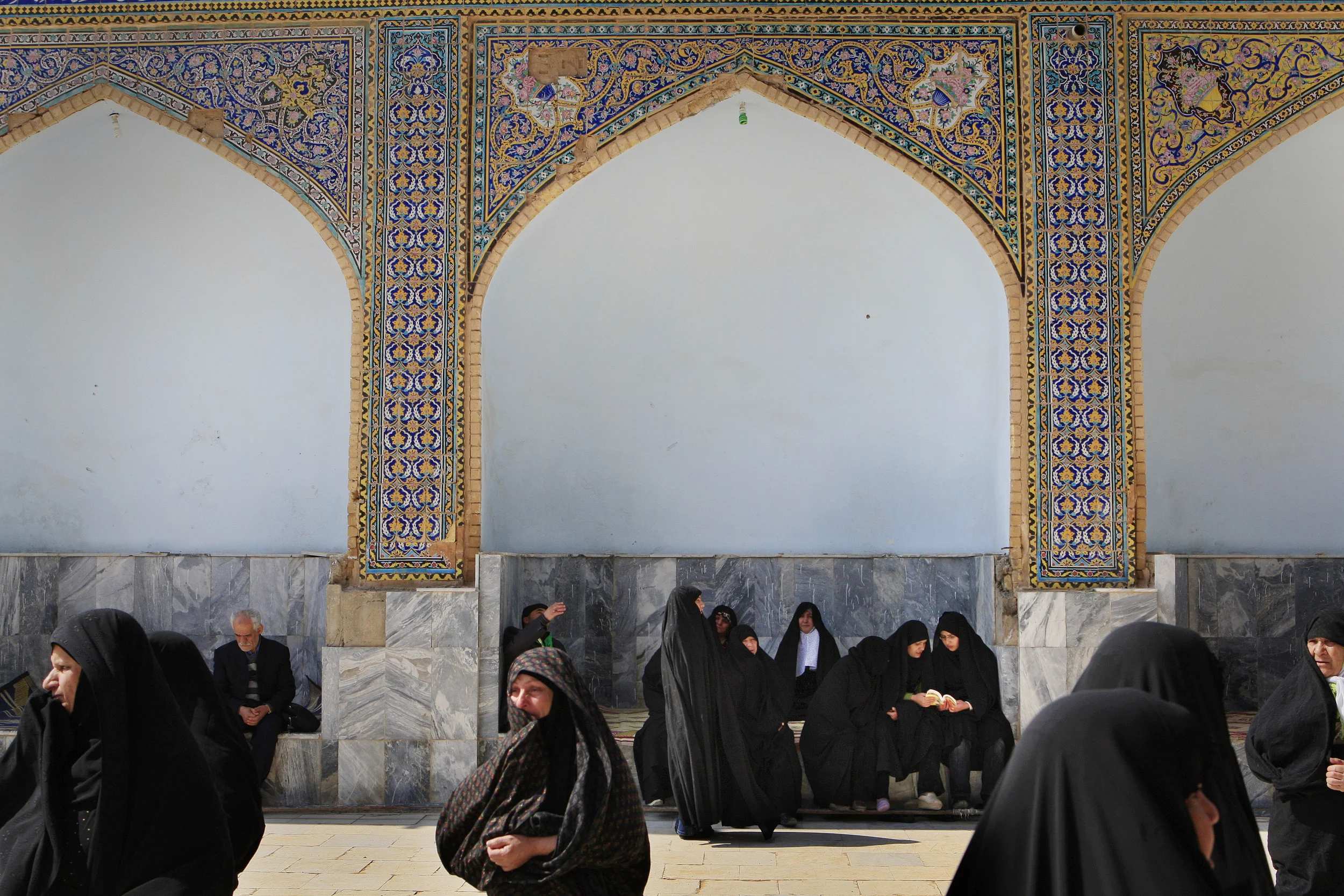 Women pilgrims at the restored shrine of al-Askari in Samarra, Iraq. March 2010.