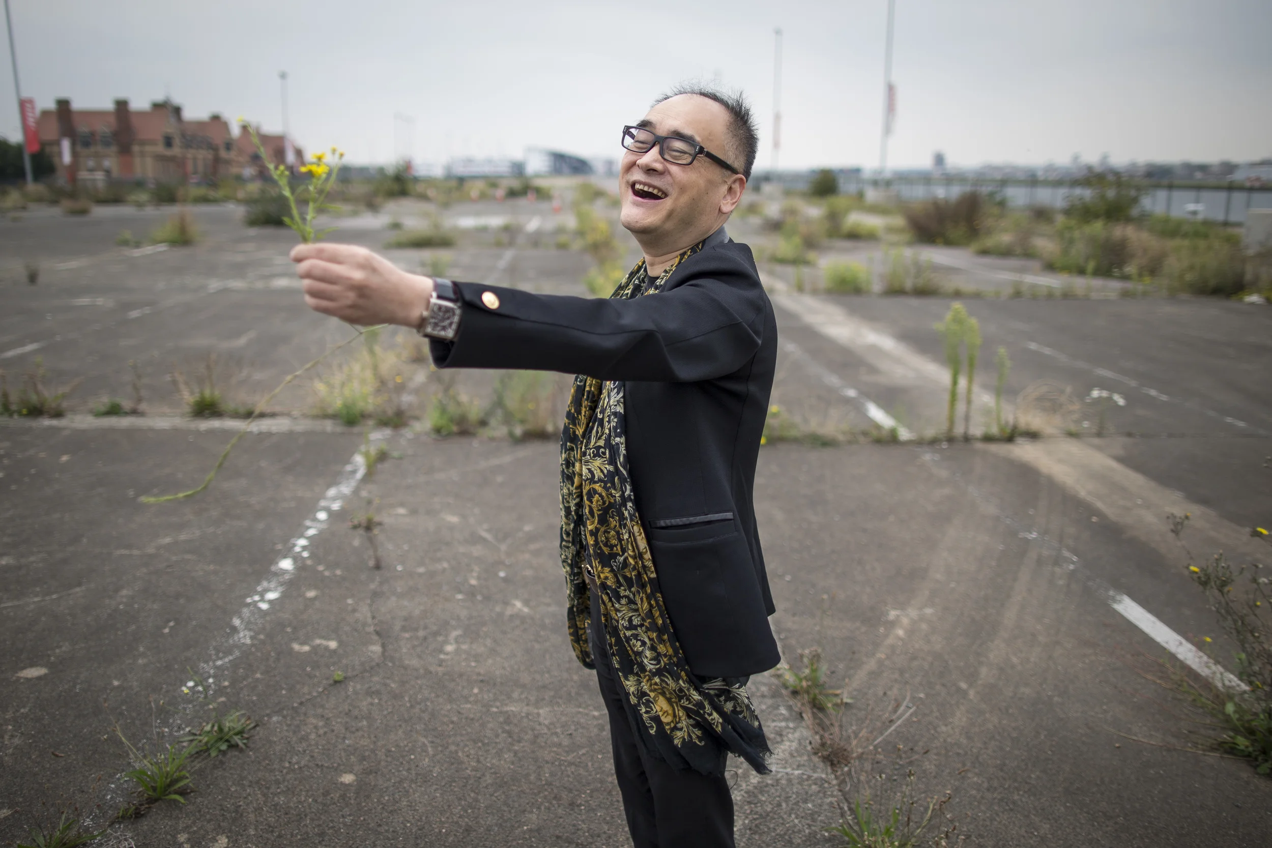  London based Chinese property developer, Xu Weiping, at the neglected&nbsp;Royal Albert Docks in east London, for The Wall Street Journal. September 2014 