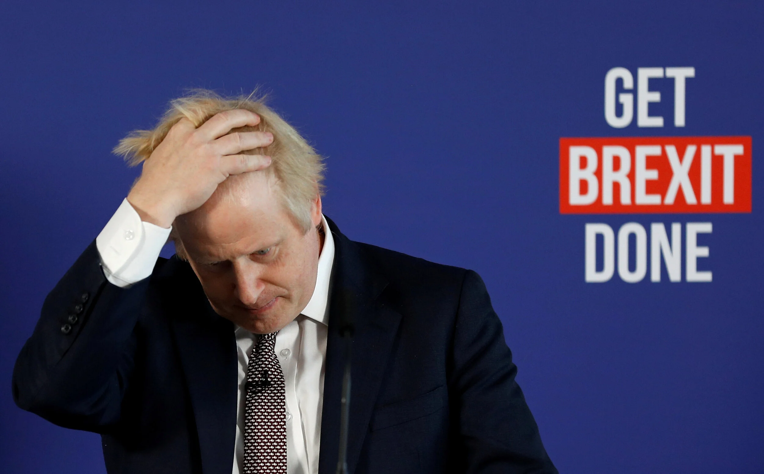  Britain's Prime Minister Boris Johnson gestures at a news conference in London, Britain November 29, 2019 