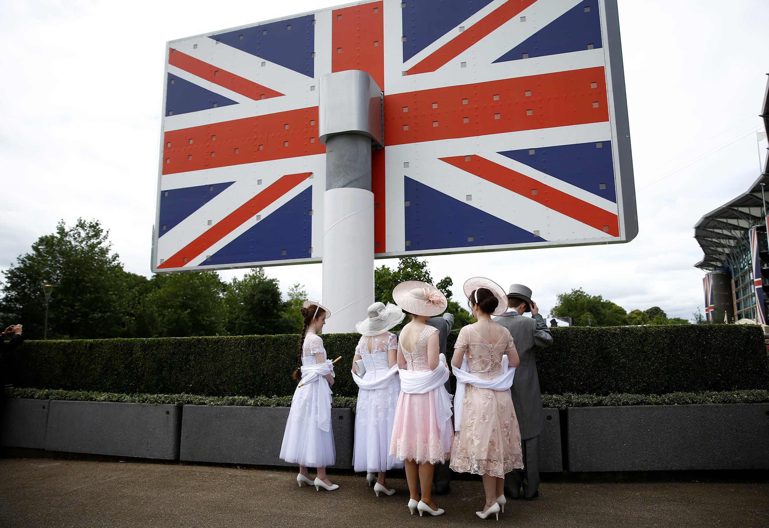   Racegoers at Ascot Racecourse, Ascot, Britain - June 19, 2018    