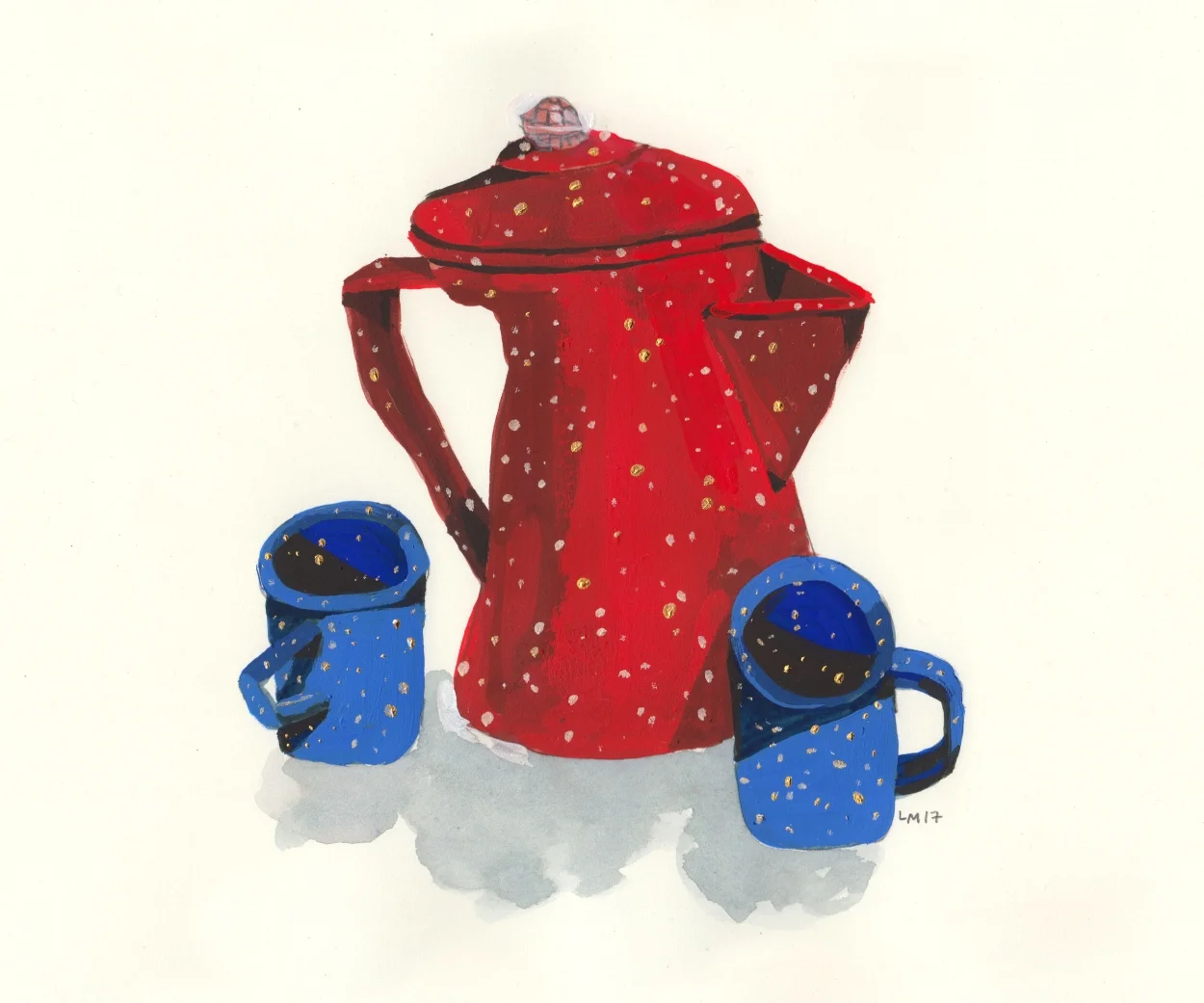 Enamel Coffee Set