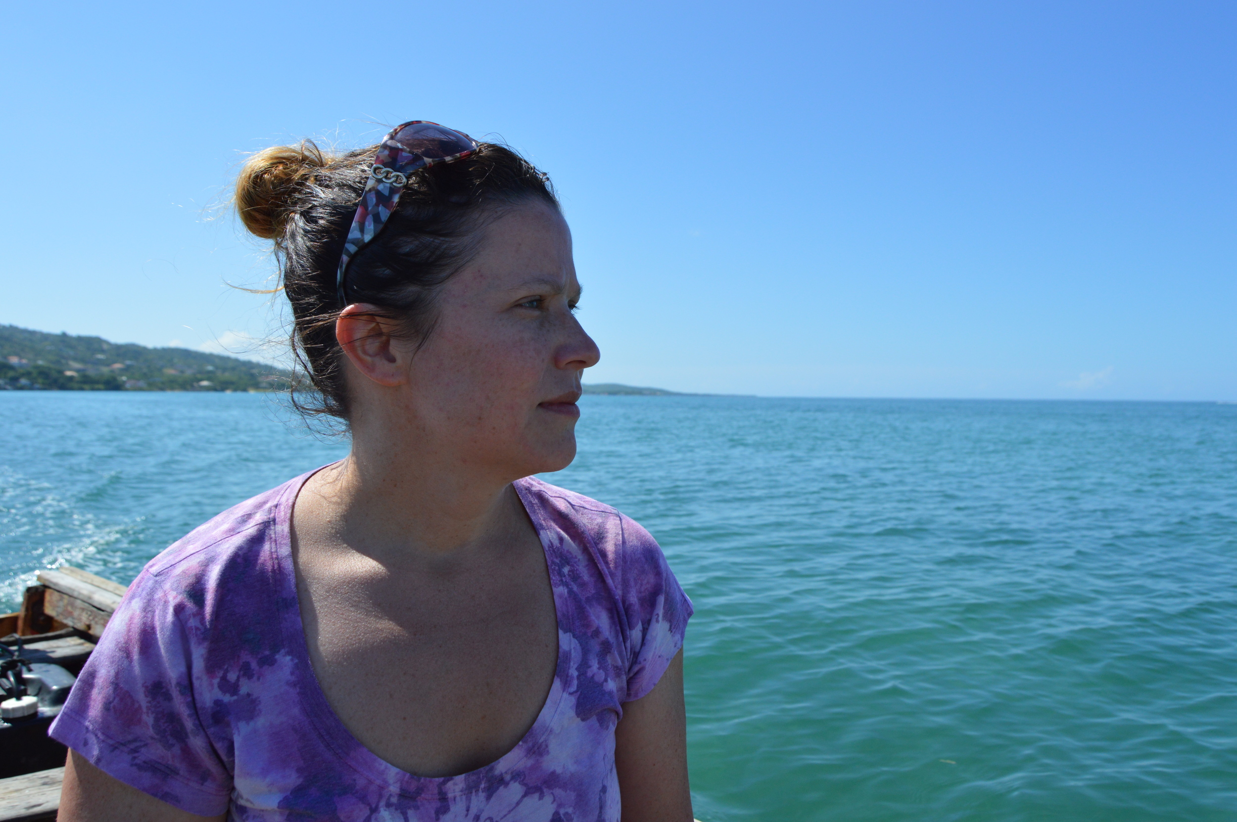 The author on a boat ride.