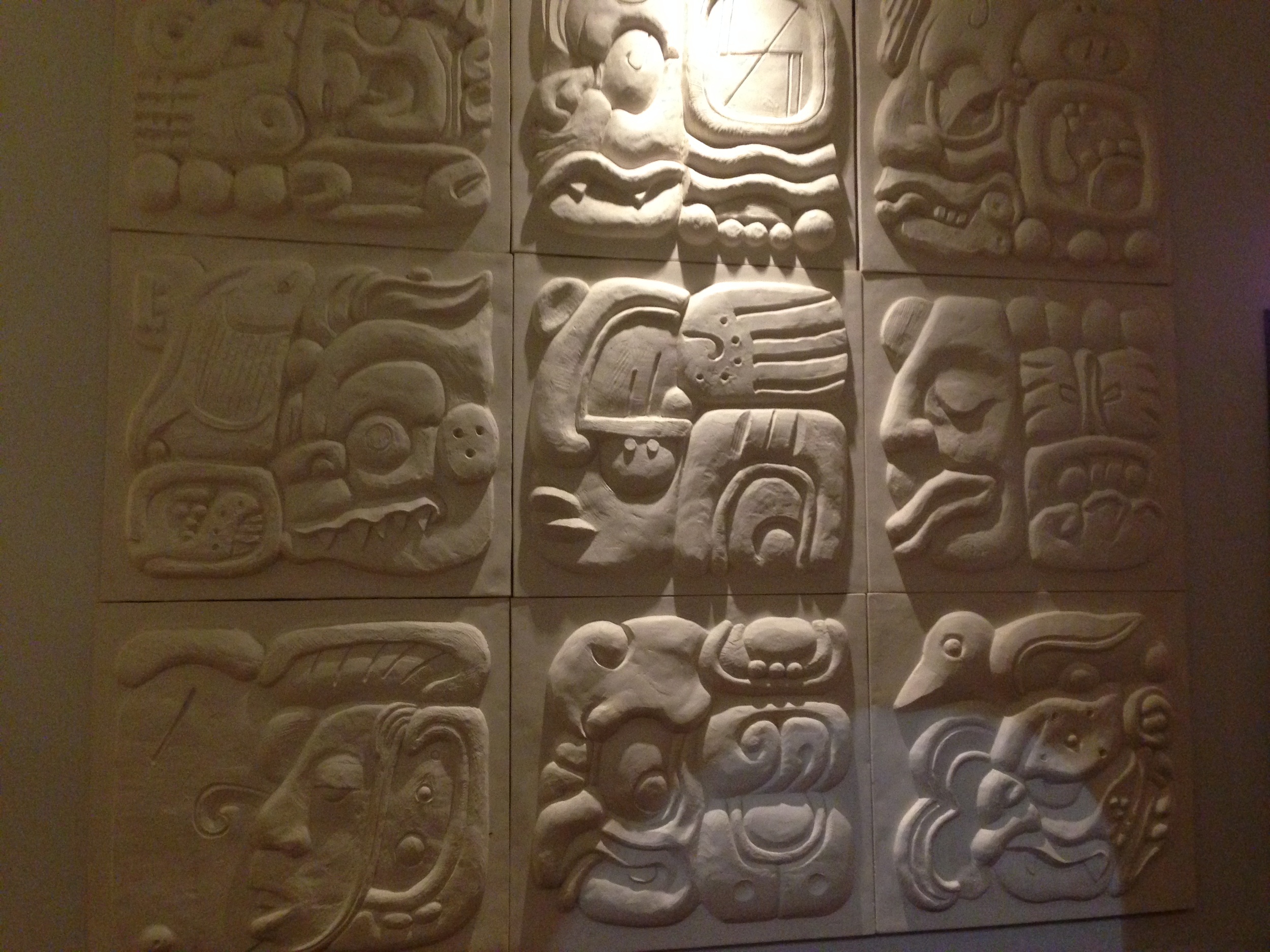 Maya (?) glyphs at the Chipotle on 15th and Walnut, in Philadelphia.