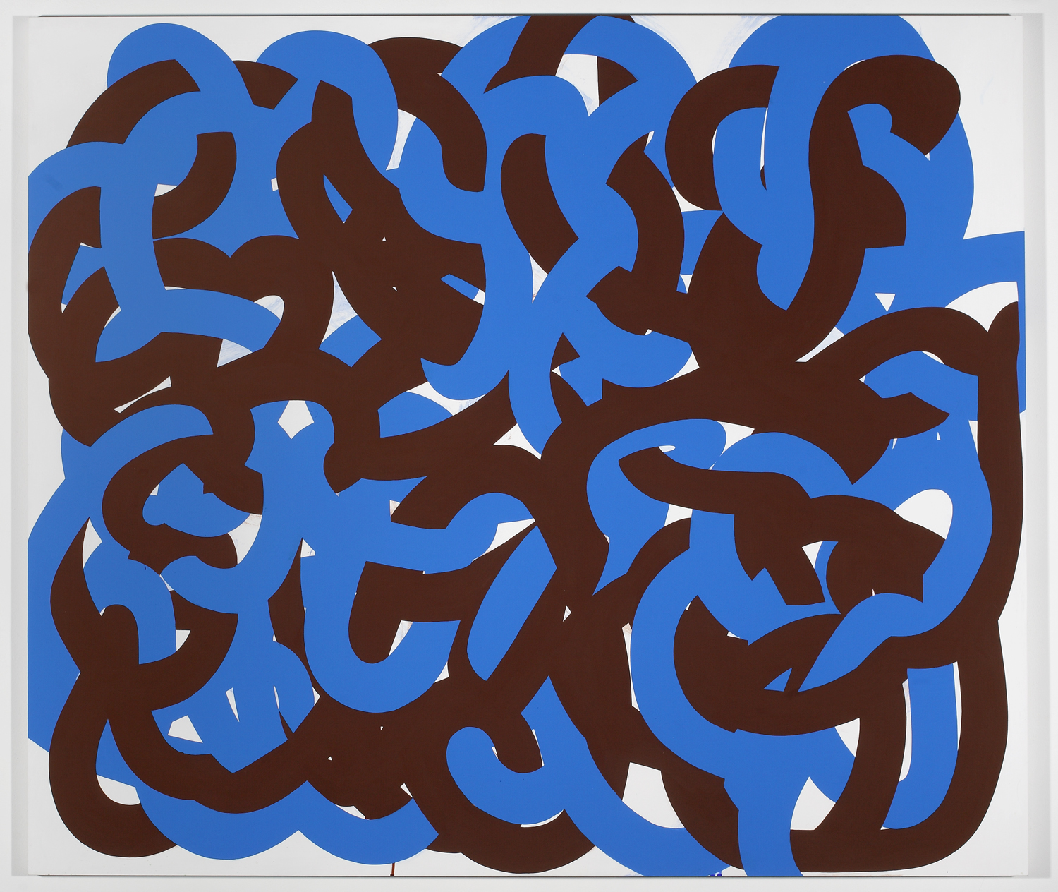 Big Tangle (Blue/Brown) 2010 Acrylic on board 150 x 120cm