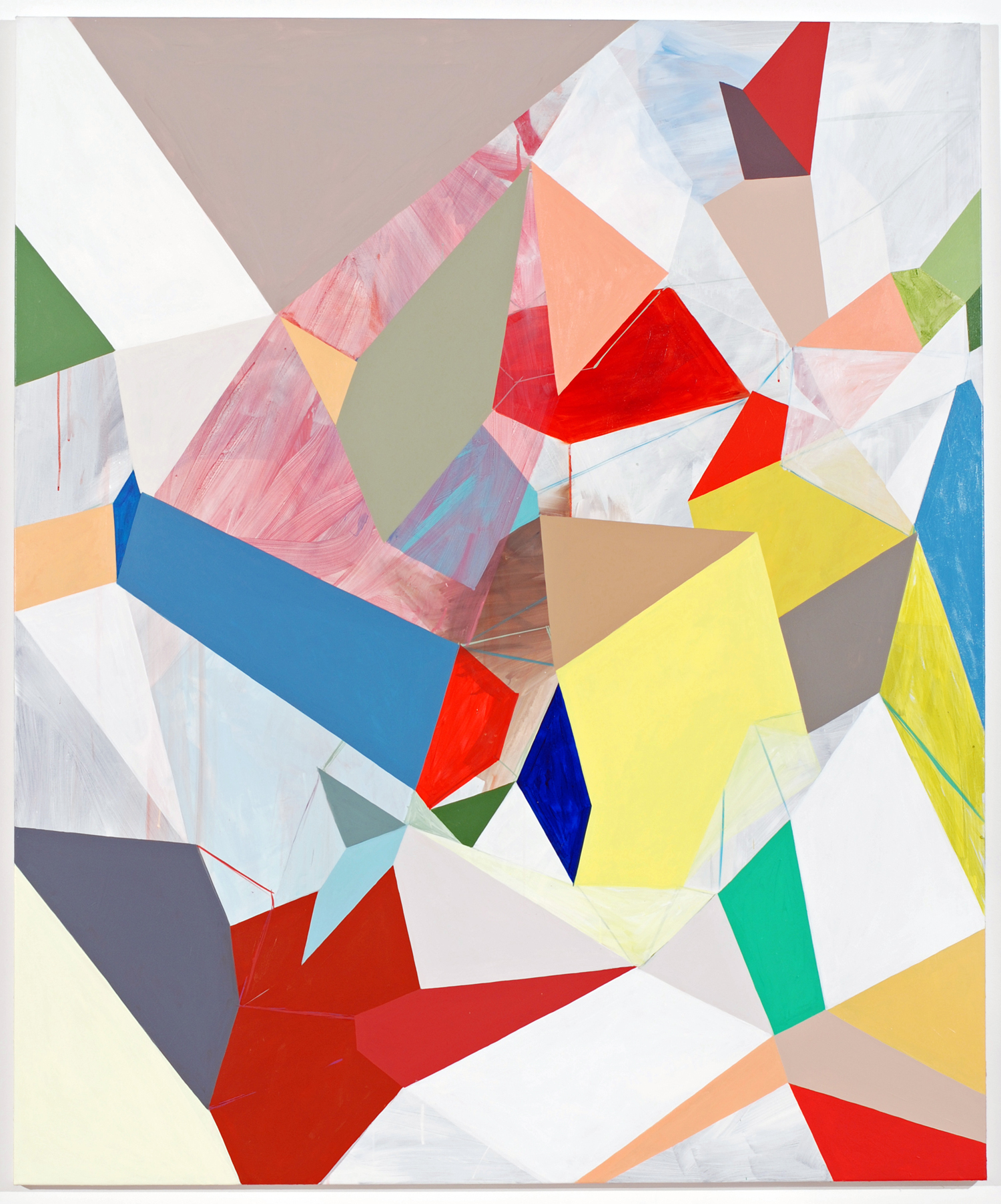 The wheel has turned one full circle 2008 Acrylic and paper on canvas 183 x 152cm