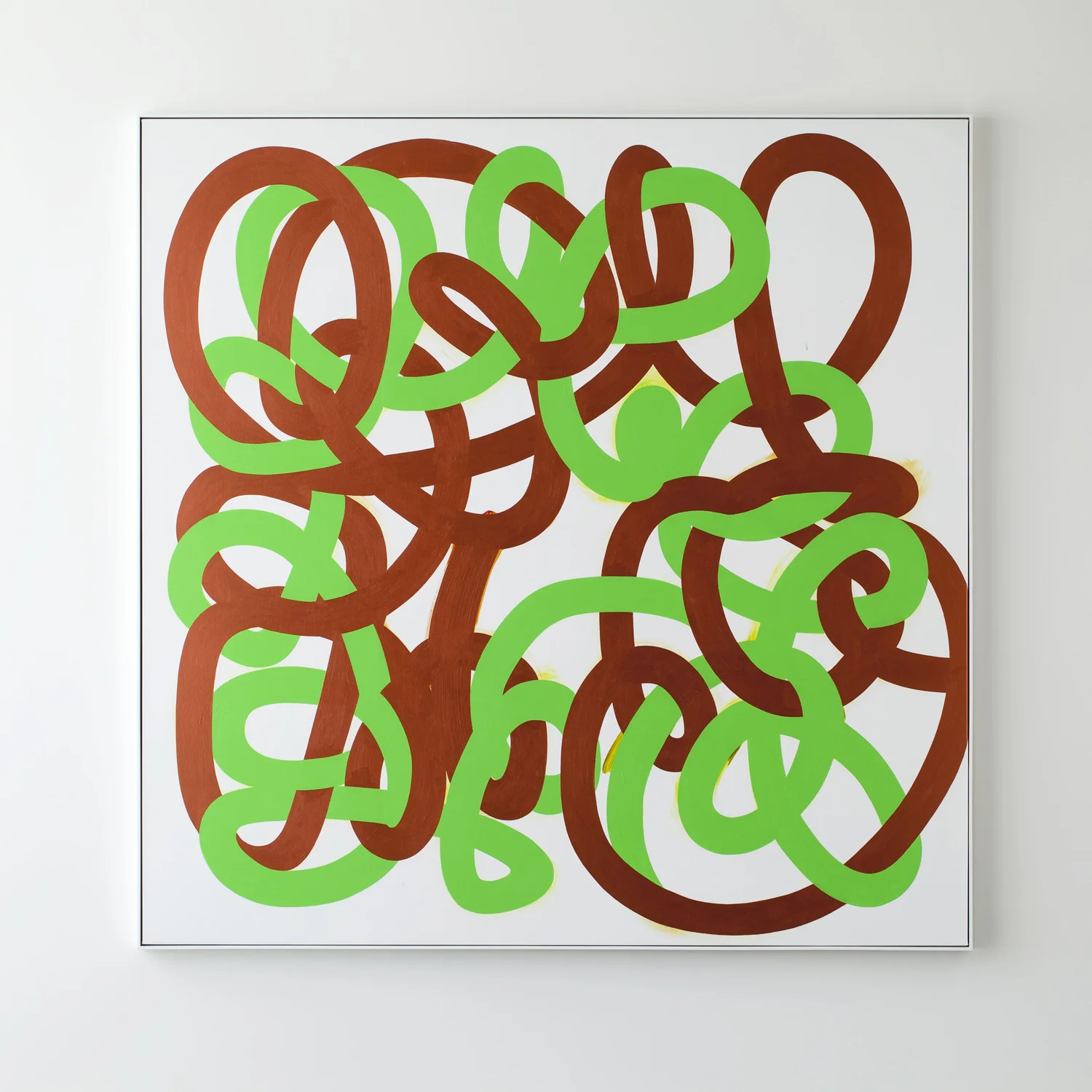 All In (Green/Bronze) 2013 Acrylic on linen 185 x 185cm