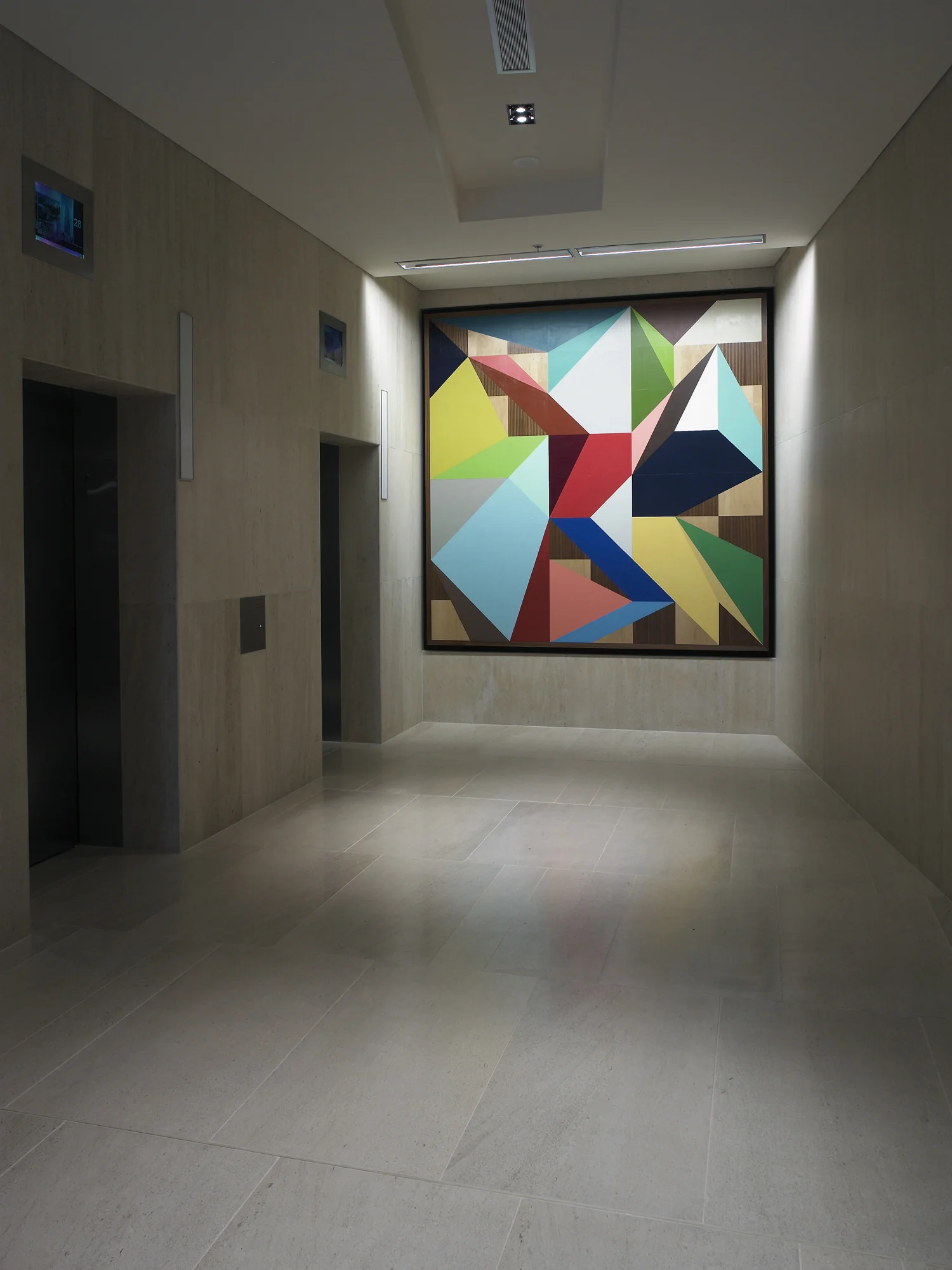 Chessboard Painting #14 2009 400 George Street, Brisbane Acrylic on timber veneer 270 x 270cm